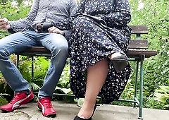 Sexy Mother I'd Like To Fuck Tugjob Latex Glove Wang Outdoor and Take Glove for Cuckold Hubby