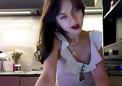 Small tit brunette amateur tugs on a big willie