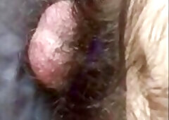 Mature Man Rubbing his Small Hairy Chubby Cock