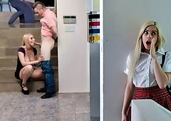 Two models Allie Nicole and Vanessa Cage share a nice big penis