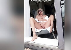 Maggie Moon Has A Play On The Hotel Balcony