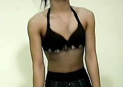 Naughty Asian tranny Bom sucks off white boner in POV