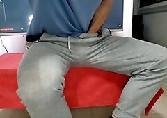 I’m teasing and draining my rock-hard dick