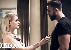 Golden-haired Homeless Hottie Entice Married Guy And Wishes His Dong in Her Twat