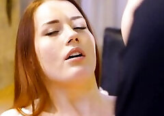 Dane Jones Hot Czech redhead Charlie Red private oral sex and sex on table