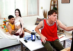 Skipping game for big breasted babes juicy beaver