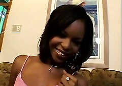 Lusty Marie has moist snatch lips licked by white man.