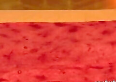 Hot brunette babes explore this tantric lesbian massage