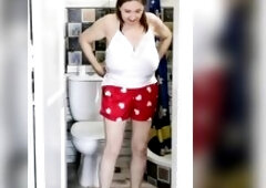 A Day with Granny MariaOld: WC Peeping and Evening JOI and Pleasure