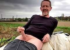 Risky cum, huge cum loads, outdoor cum