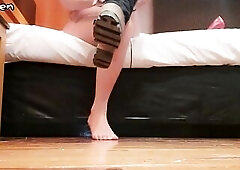 Stepmom Gets Lewd Using Red High Heells
