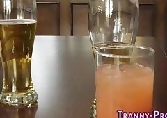 Tranny ho jizzy mouthed