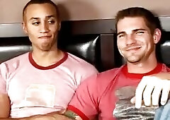 Tattooed body builder drills his friend in doggy style