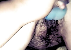 Amateur Lesbos have pleasure with a confetti sex-toy, up close POV and loud GROANING