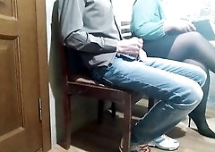 Hawt mother i'd like to fuck in hose milking my shlong in public