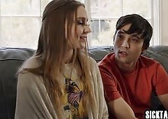 Big ass teen blonde Laney Grey being hesitant about sex with her boyfriend but she is open for some threesome Sexy teen and her boyfriend talked about