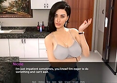 Adult game nursing back to pleasure with big boobs and a curvy mommy