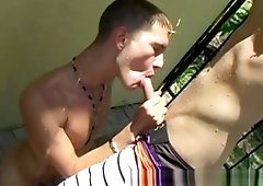 Horny Jocks Outdoor Pool Side Fucking