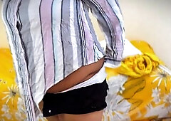 When Daddy Was Not At Home, The Hot Stepmom Showing Her Biggest Booty Moist Twat & Large Breasts To Screw Her