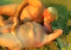 Two daddys at the beach 9