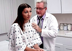 Spicy young babe Maya Woulfe is fucking with an old doctor
