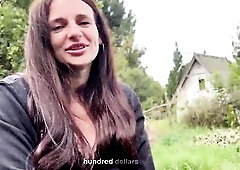 A modest village hotty shows her breasts and opens her butt to an impudent stud