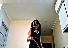Hardcore Ballbusting. Dominatrix Nika Tied The Slaves Balls With Rope, Kicked, And Trampled His Worthless Genitals