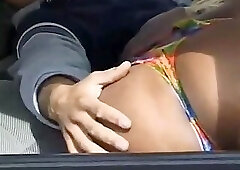 Karen Stone gets fucked in a car