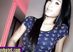 Cute Oriental t-girl Guitar riding weenie during anal sex and this babe enjoyed large white weenie and chap liked her constricted butt Hot transsexual