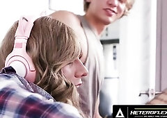 HETEROFLEXIBLE - Hung Man Leo Louis Caught Lustful Femboy Boyfriend Cristiano Playing With His Booty