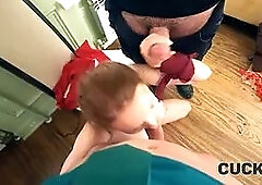 Cuck4k. two cocks 1 mouth eating cock: fest went so well!