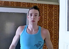 Shredded dude moaning with a HUGE cock inside of him