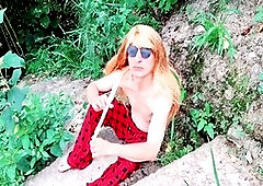 The naughty hippie musician takes his busty peasant stepmom Lady Esse to town