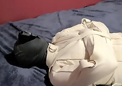 Breathplay Straightjacket Orgasm Predicament With Verified Amateurs