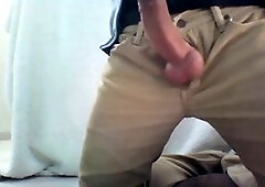 Hands Free Jerking Scene with a Big Cock