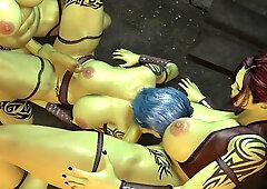 Anal Missionary With Shemale Futa Orc In A Threesome