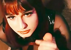 Crossdresser gives Awsome Derpthroat with Huge Cumshot