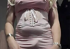 Crossdresser skirt bulge
