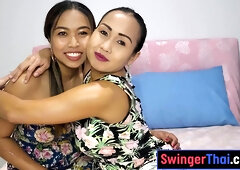 Thai Lesbian Girlfriends Strapon Shagging