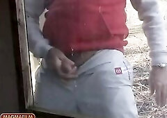 Blond, Shy and Stripped by Naughty Girlfriend to 2 Chaps