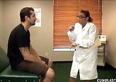 Busty doctor heals a huge boner