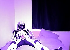 Biker masturbation, bikers gear, biker helmet