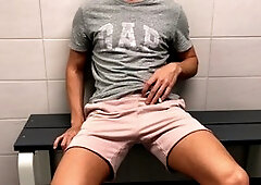 Desiring a hot release / stroking it in the laundry room