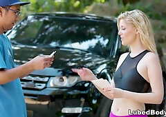 Lesbian Couple Tempted by Pretty Masseuse