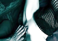 Banged doll in a romantic night setting