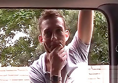 Impressive twinks enjoy car sex