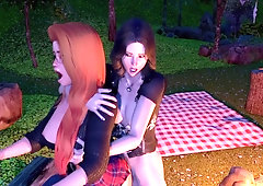 HERMAPHRODITISM Sara X Game (Blender Toon)