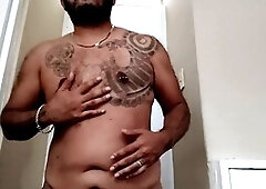 Transman Transkingsman shows off his impressive bulge until he can't hold back anymore