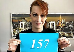 Delicious carrot top nibbles on cock