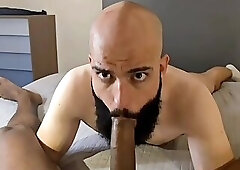 Sucking Huge Uncut Cock